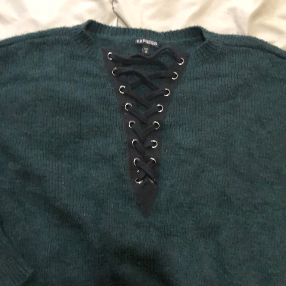 Express Lace-Up Sweater - Picture 2 of 2